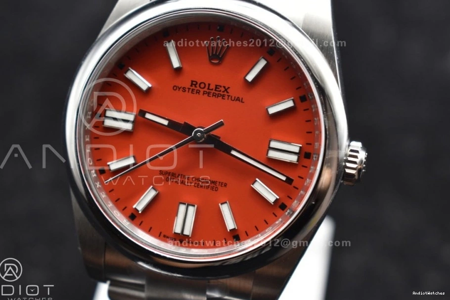 Oyster Best Steel Unisex 1:1 Perpetual 124300 938 Red Dial Clean 41mm 904L Edition VR 0101